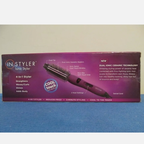 INSTYLER 30336 IONIC STYLER 4 IN 1 STRAIGHTENS AND CURLS COOL TO TOUCH/PRESTIGE - Picture 11 of 12